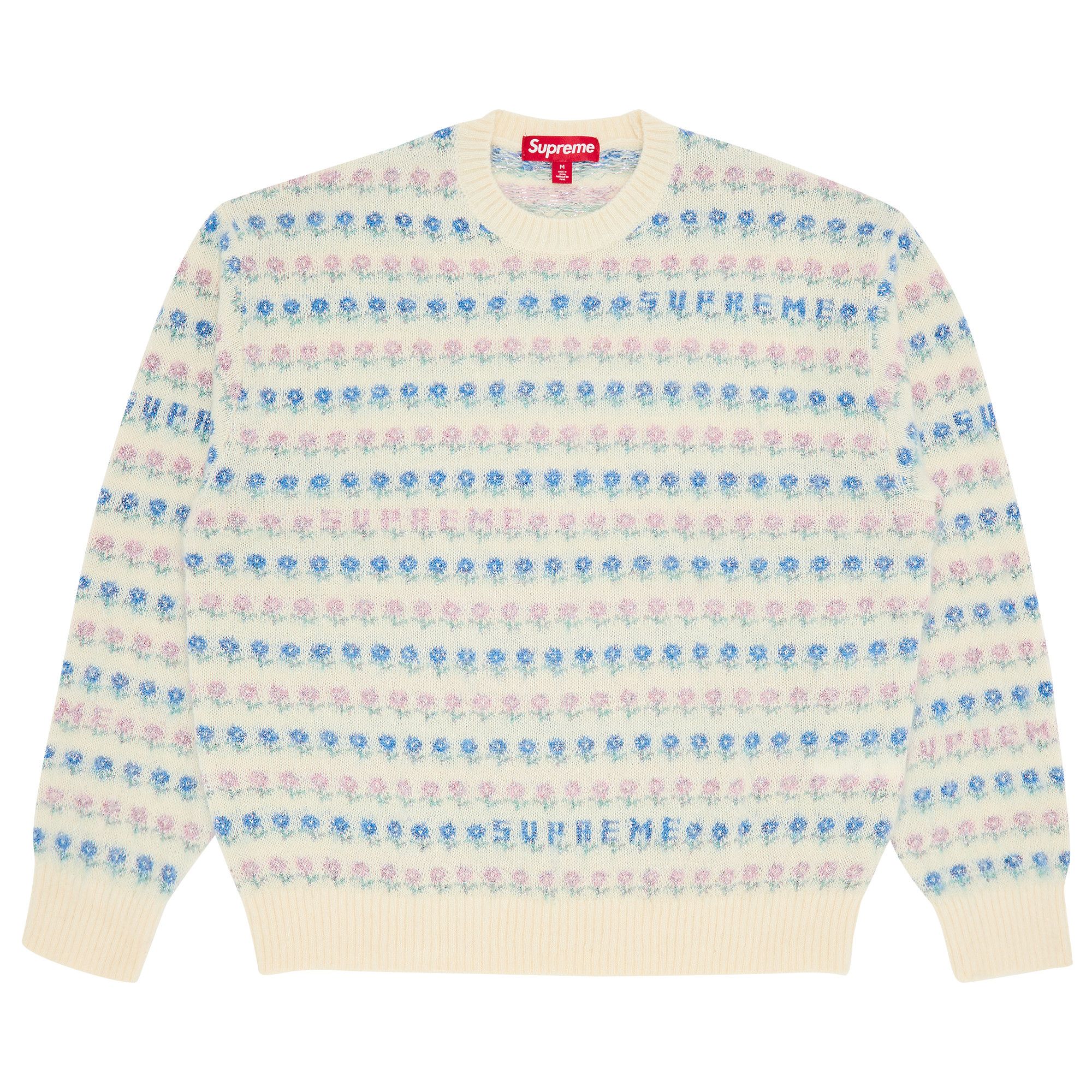 トップス Supreme Flowers llic Sweater Ivory M Buy Supreme Flowers Metallic Sweater 'Ivory' - FW25SK10 IVORY | GOAT