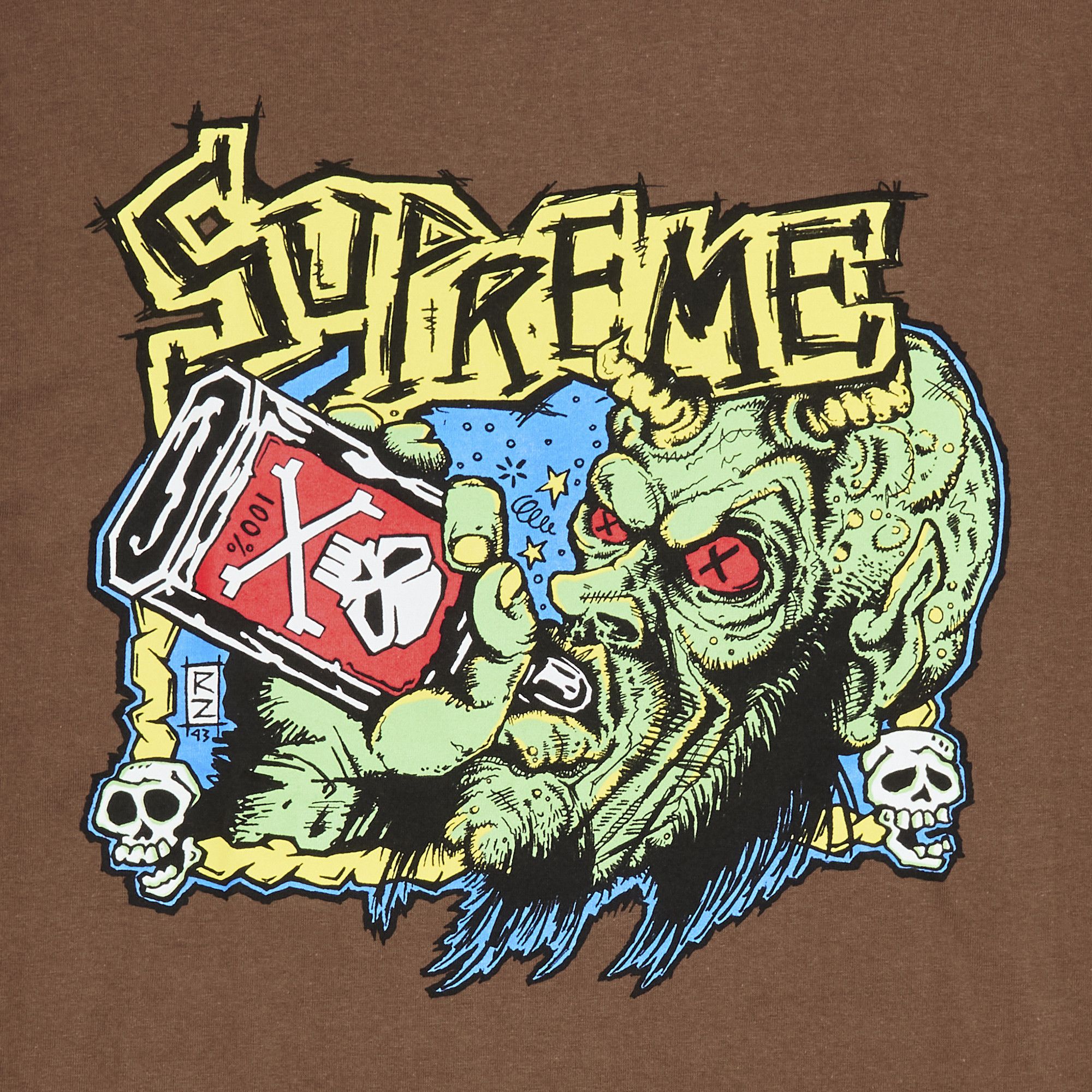 Buy Supreme Fuckin Blowout Tee 'Brown' - FW25T36 BROWN | GOAT