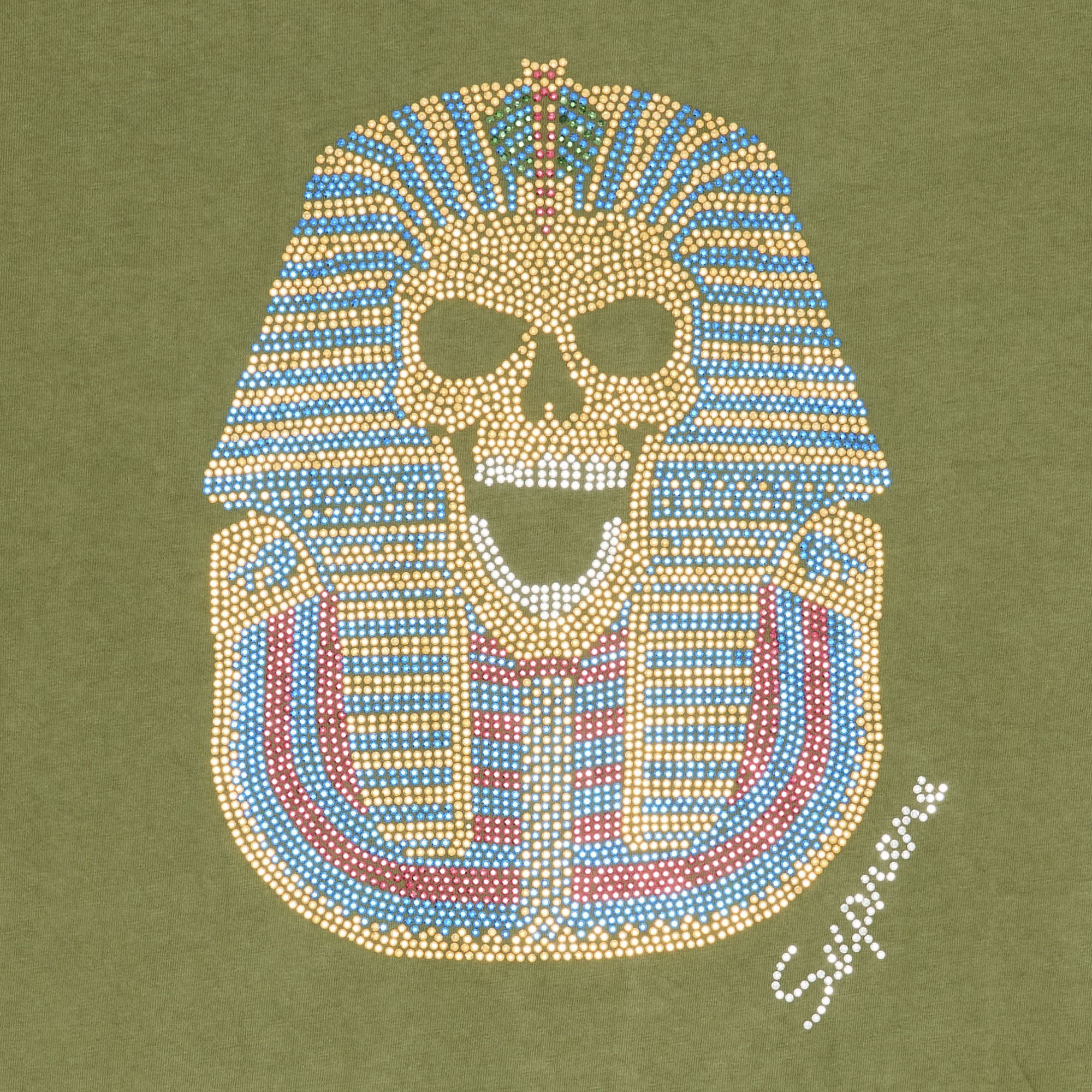 あ*ろ様 supreme King Tut S/S Top OLIVE M Supreme King Tut S/S Top Olive Men's - FW25 - US