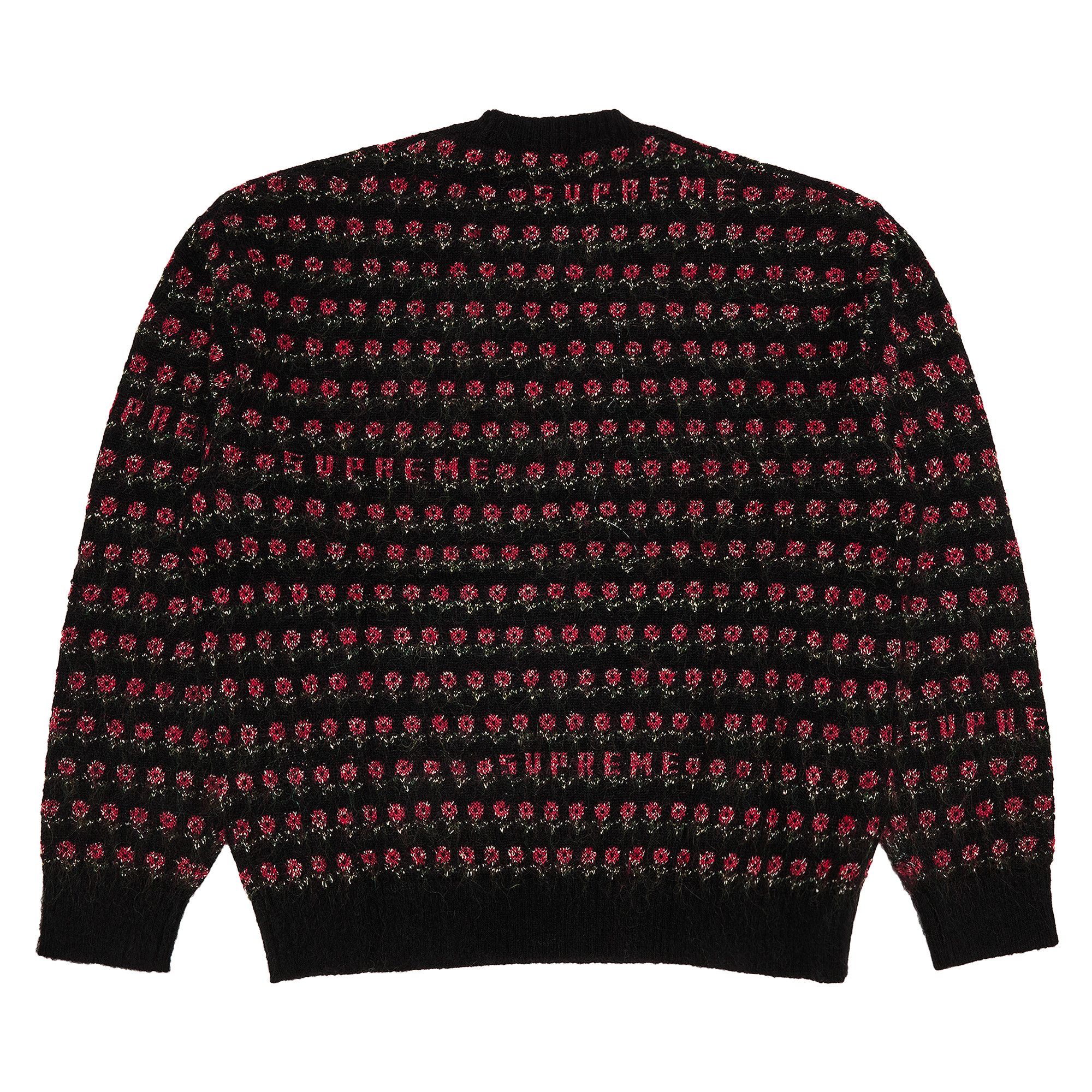 トップス Supreme Flowers llic Sweater Supreme Flowers Metallic Sweater Black Men's - FW25 - US