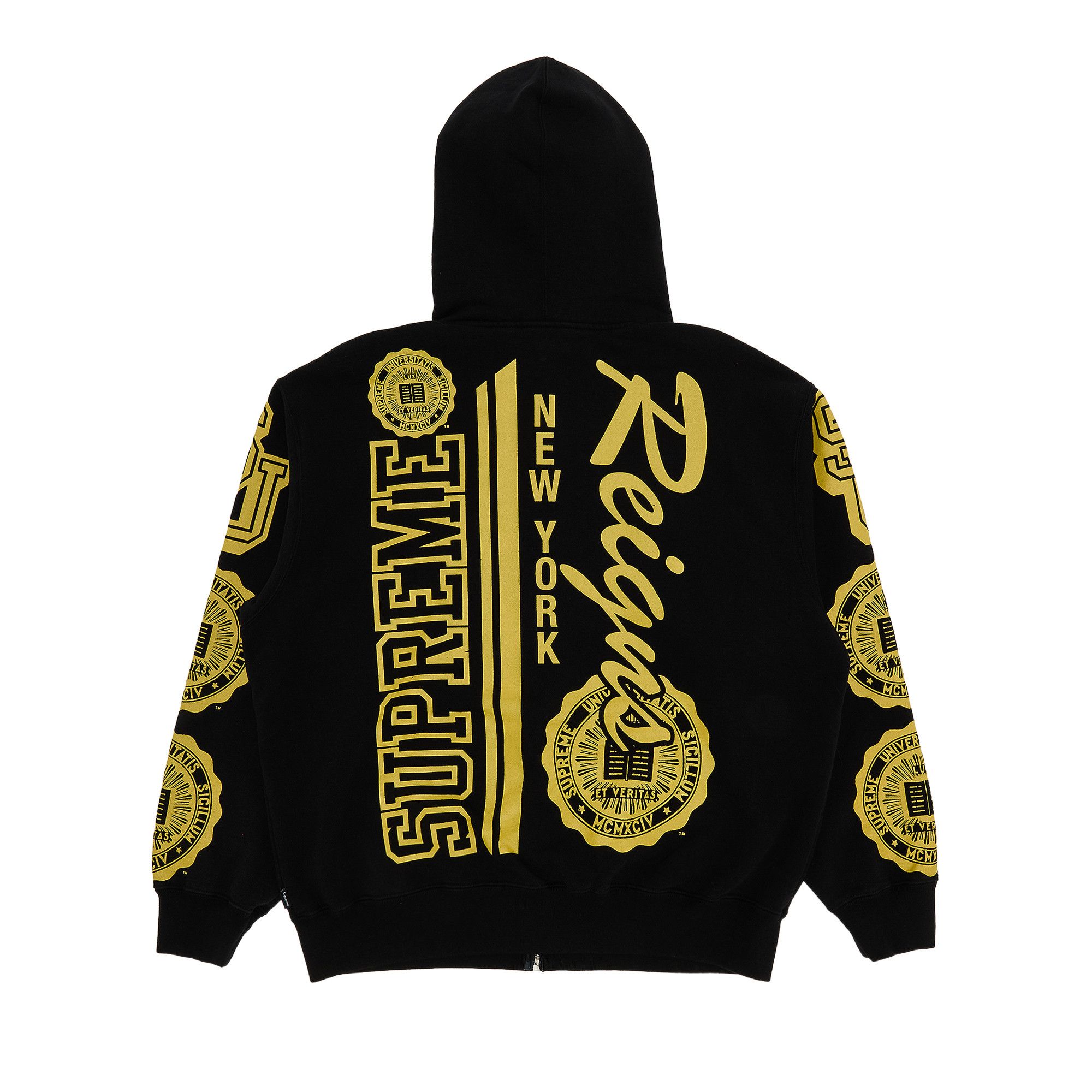 Buy Supreme Knowledge Reigns Zip Up Hooded Sweatshirt 'Black