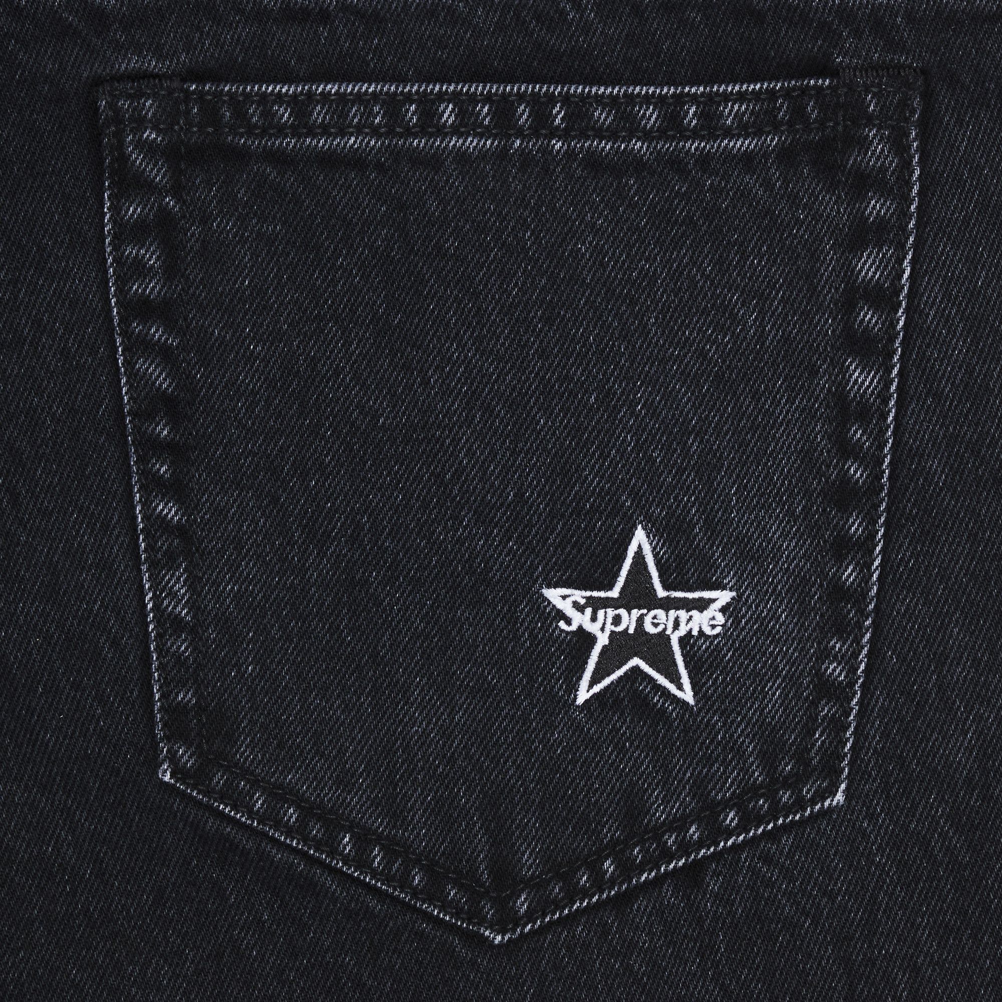 Supreme デニム Black star Supreme Regular Jean (FW21) - $148