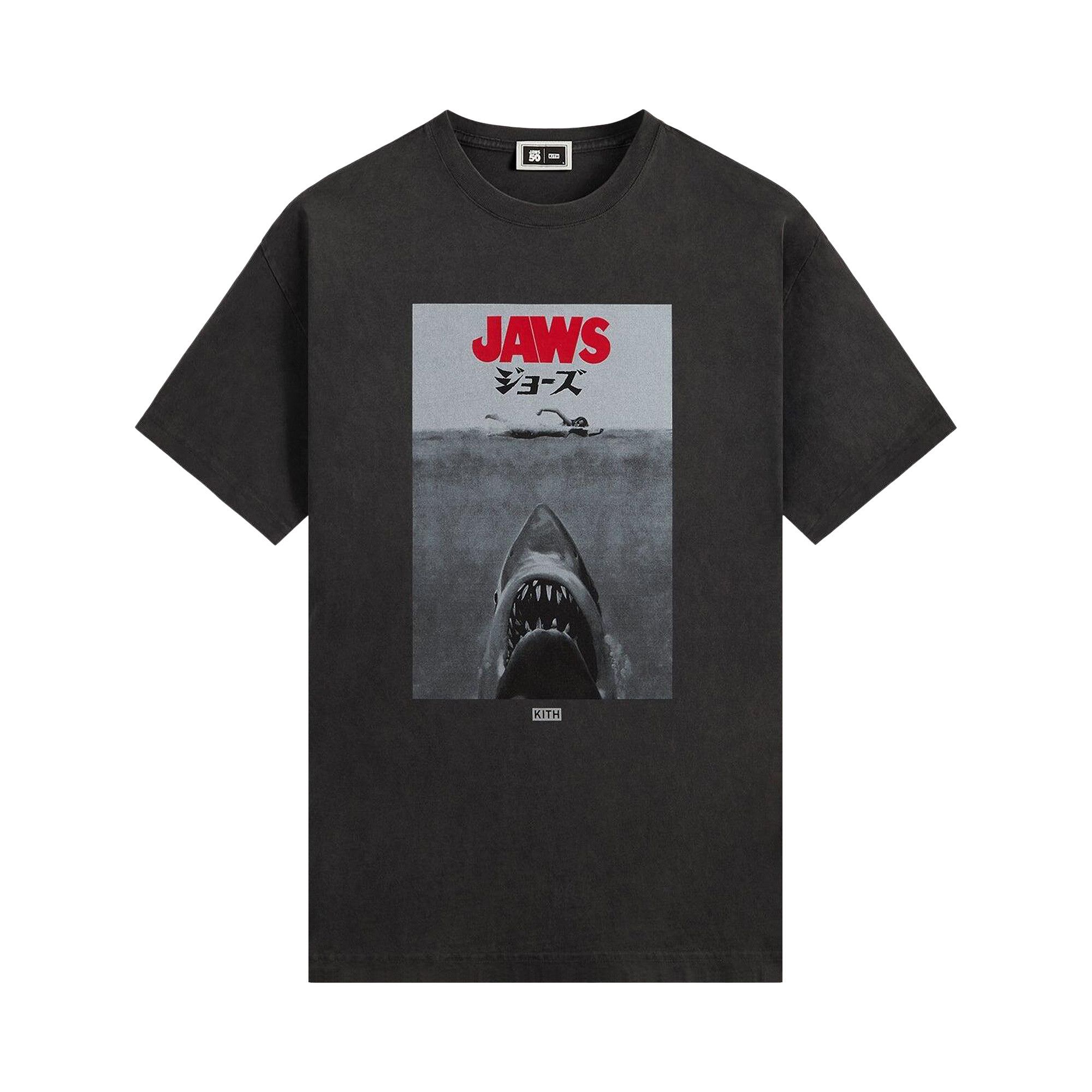 Buy Kith For Jaws Japanese Poster Vintage Tee 'Black' - KHM034406