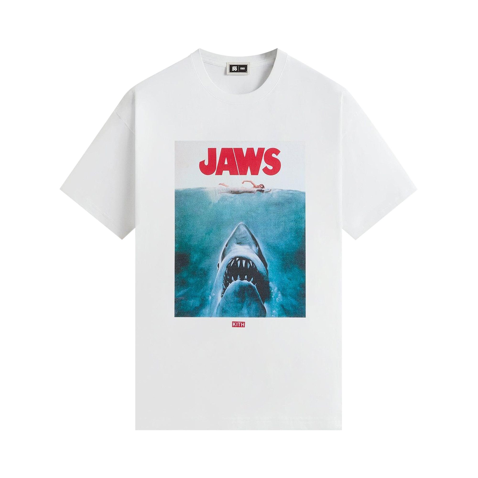 【ボムギュ着用】Kith for JAWS Vintage Tee Buy Kith For Jaws Main Poster Vintage Tee 'Bright White