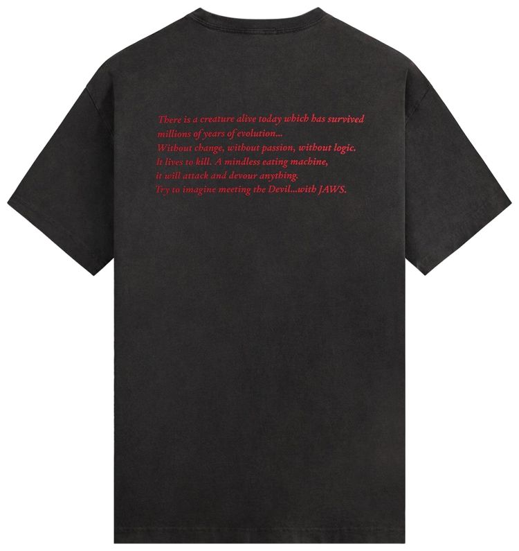 Kith For Jaws Shark Attack Vintage Tee Black