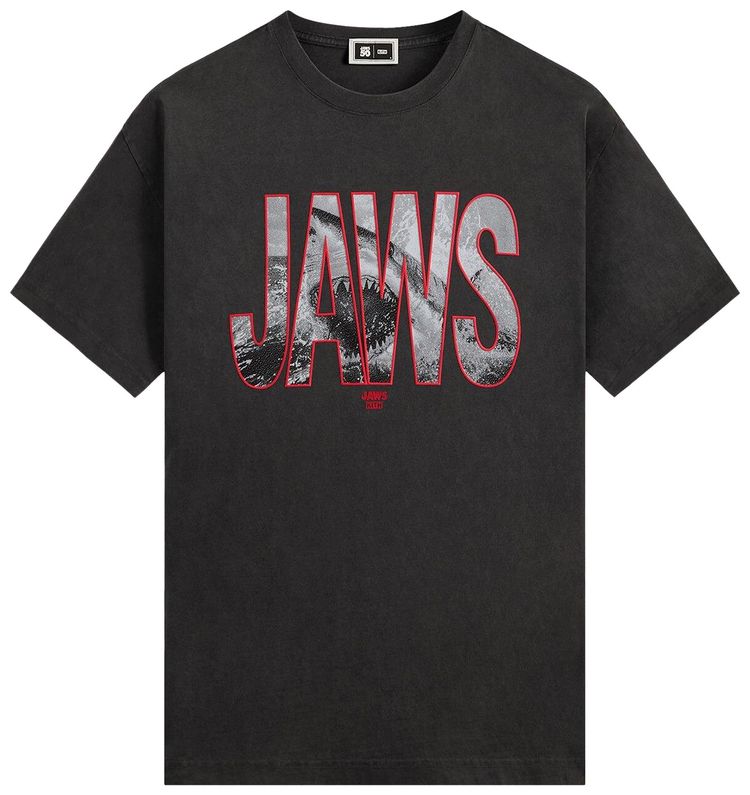 Kith For Jaws Shark Attack Vintage Tee Black