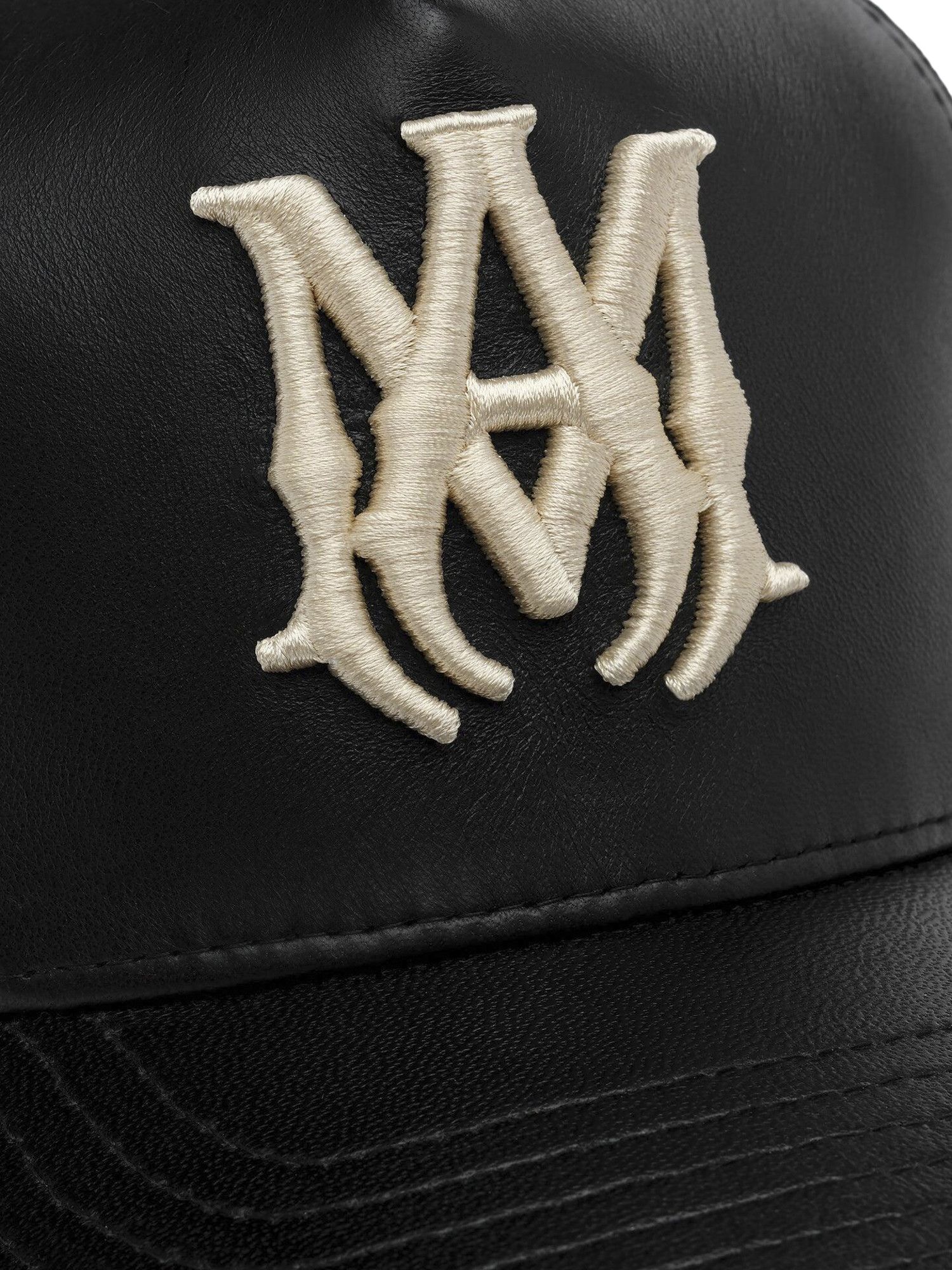 Buy Amiri Leather MA Trucker Hat 'Black' - AMHATR1039 BLAC | GOAT