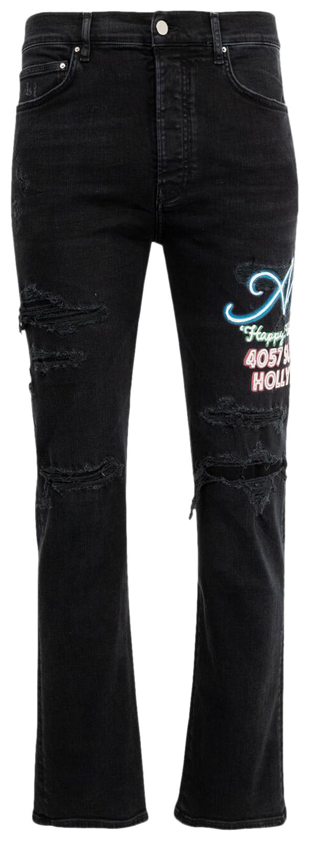 Amiri Neon Lights Slim Jean Dusk Black