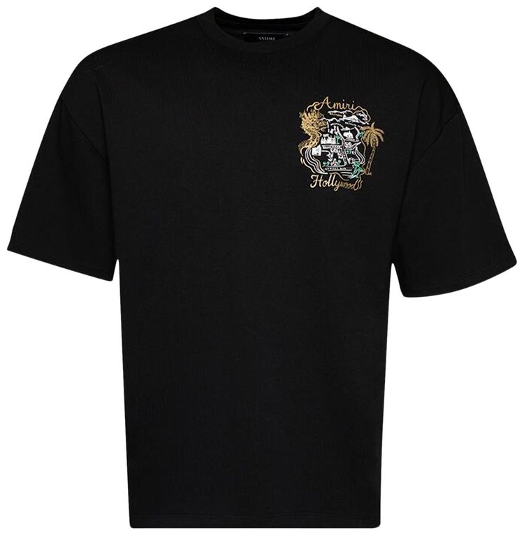 Amiri Hollywood Oversized Tee Black