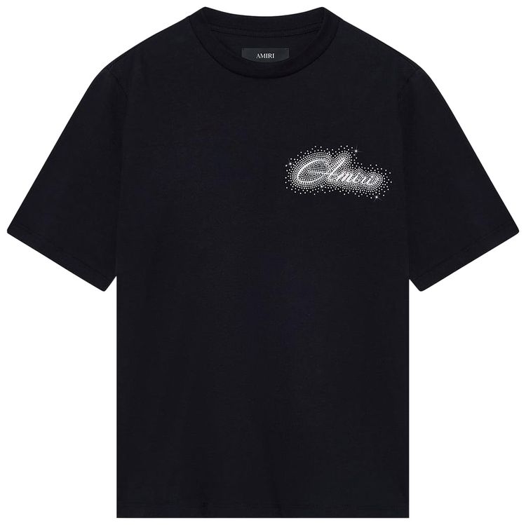Amiri Crystal Script Tee Black