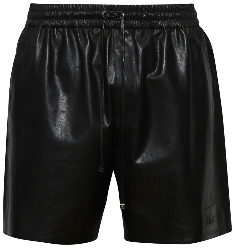 Amiri Lightweight Leather Short Black