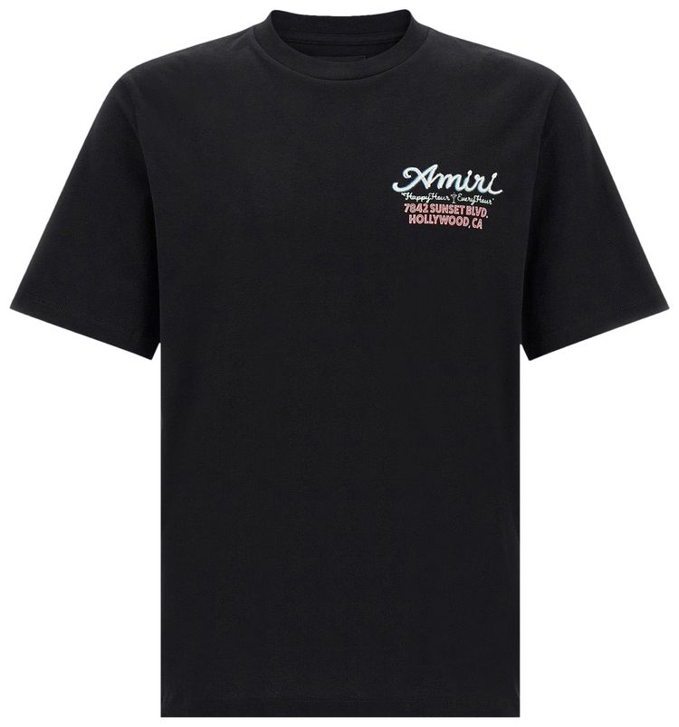 Amiri Neon Lights Oversized Tee Black
