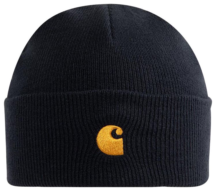 Carhartt WIP Chase Beanie Dark NavyGold