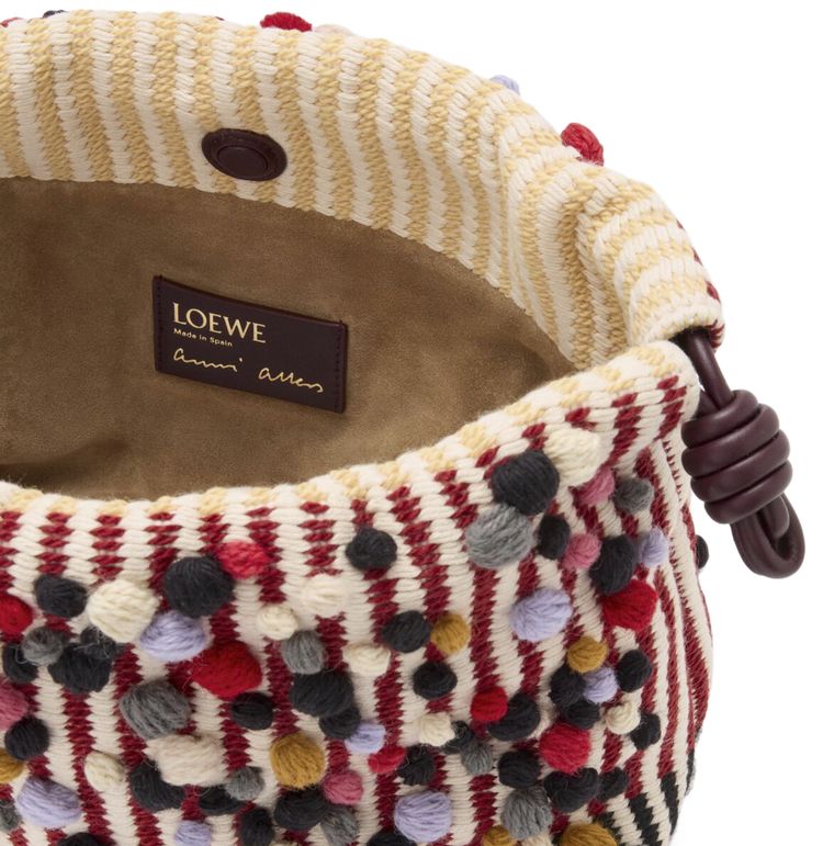 Loewe Medium Flamenco Purse In Embroidered Textile NaturalMulticolor