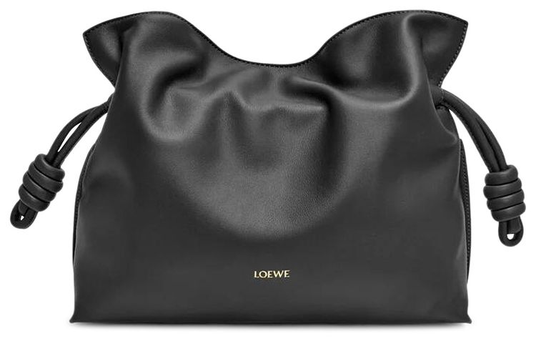 Loewe Medium Flamenco Clutch In Nappa Calfskin Black