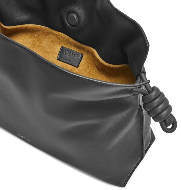 Loewe Medium Flamenco Clutch In Nappa Calfskin Black