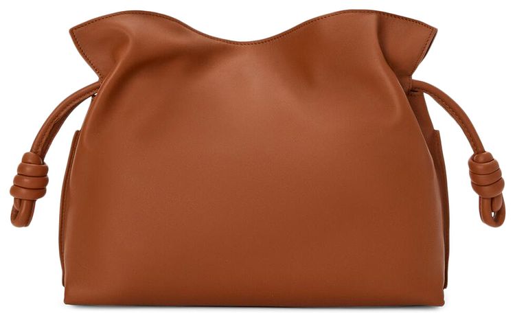 Loewe Medium Flamenco Clutch In Nappa Calfskin CaramelBright Green