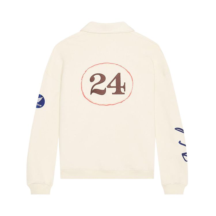 Nahmias Long Sleeve Polo Henley Shirt Egg White