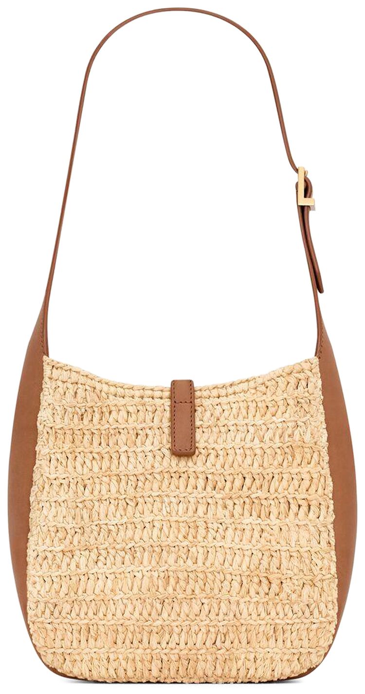Saint Laurent Le 5 A 7 Supple Baby In Raffia Pale BrownBrick