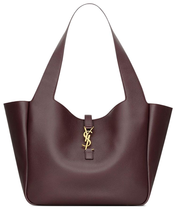 Saint Laurent Le 5 A 7 Bea In Grained Leather Dark Currant