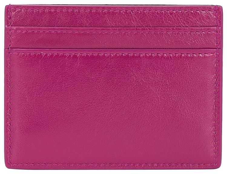 Saint Laurent Credit Card Case Deep Magenta