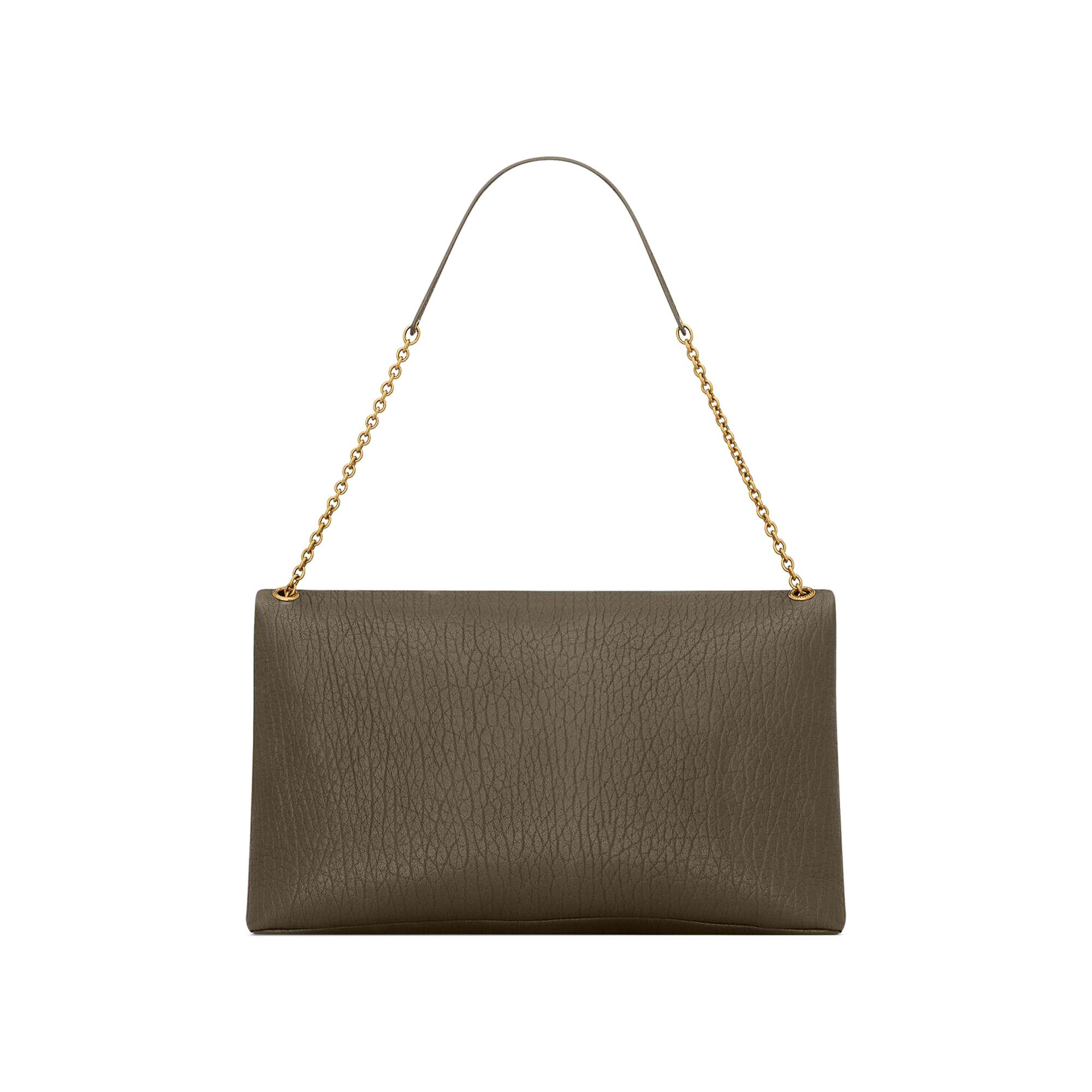 Buy Saint Laurent Cassandre XXL Envelope Pouch On Chain In