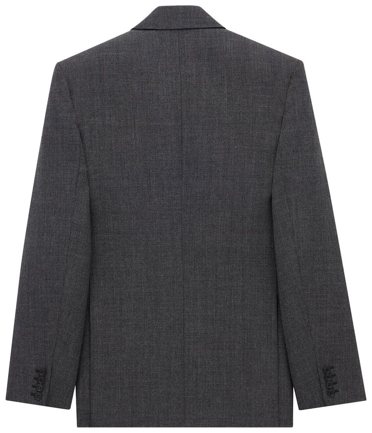 Saint Laurent Jacket In Wool Gris Chine