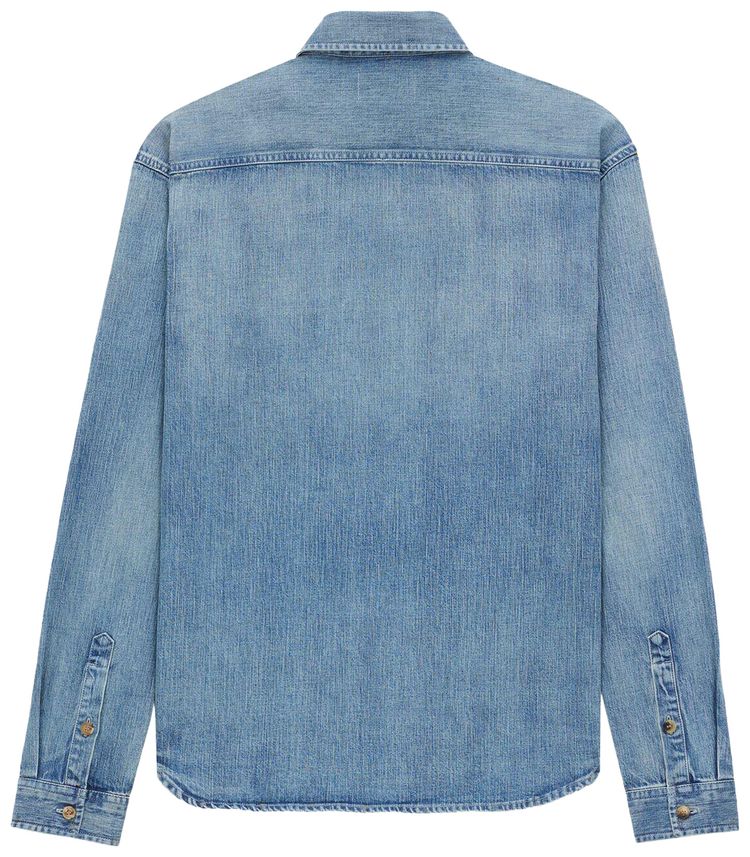 Saint Laurent Cassandre Denim Shirt Day Blue