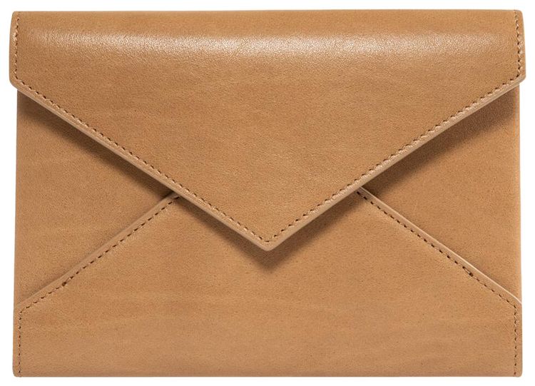 Saint Laurent Letter Passport Case Natural Tan