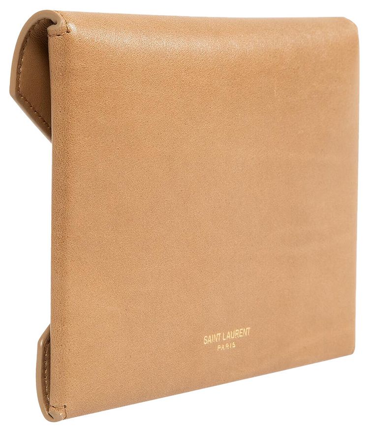 Saint Laurent Letter Passport Case Natural Tan