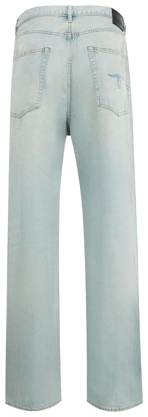 R13 Damon Pleated Wide Leg Lennon Blue