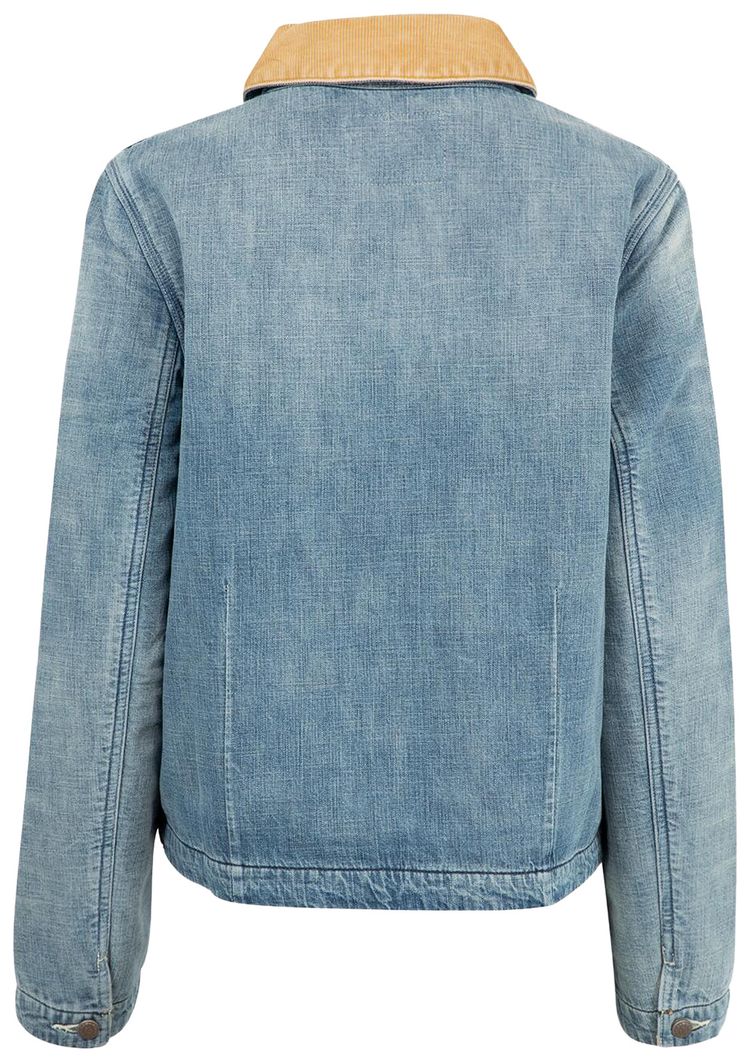 R13 Cropped Chore Coat Calli Blue