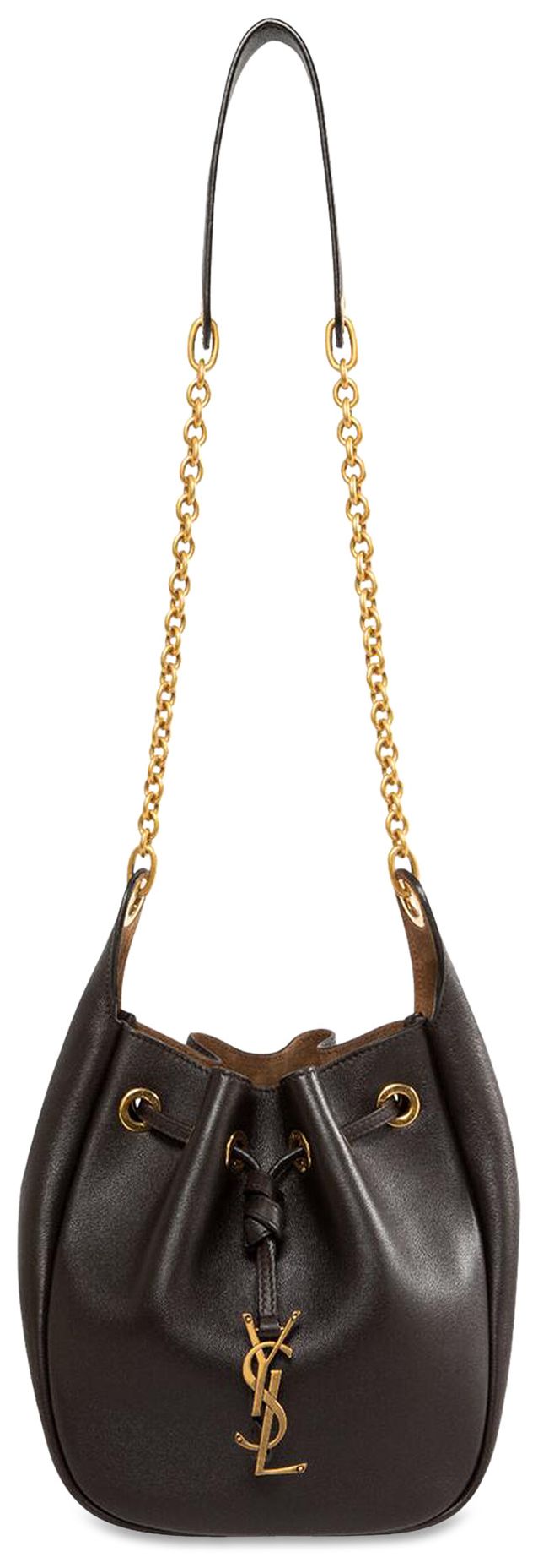 Saint Laurent Cassandre Supple Bucket Bag FondenteDark Sigaro