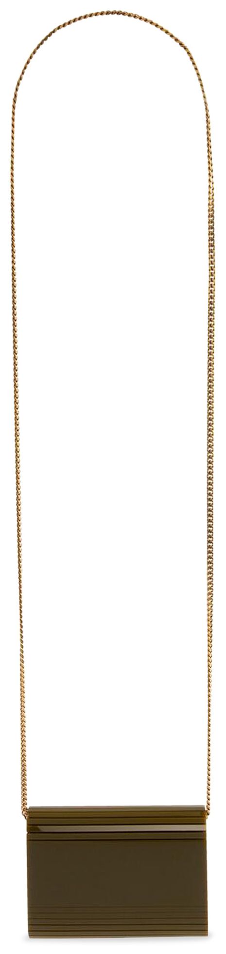 Saint Laurent Mini Vicky Plexiglass Bag Verde