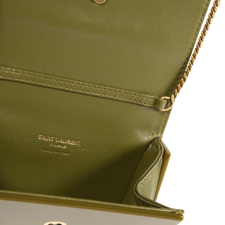 Saint Laurent Mini Vicky Plexiglass Bag Verde