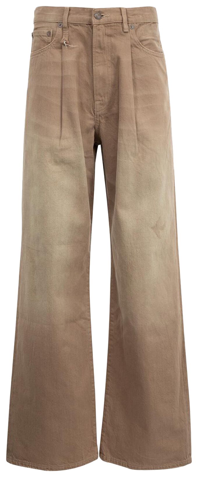 R13 Damon Pleated Wide Leg Sawdust