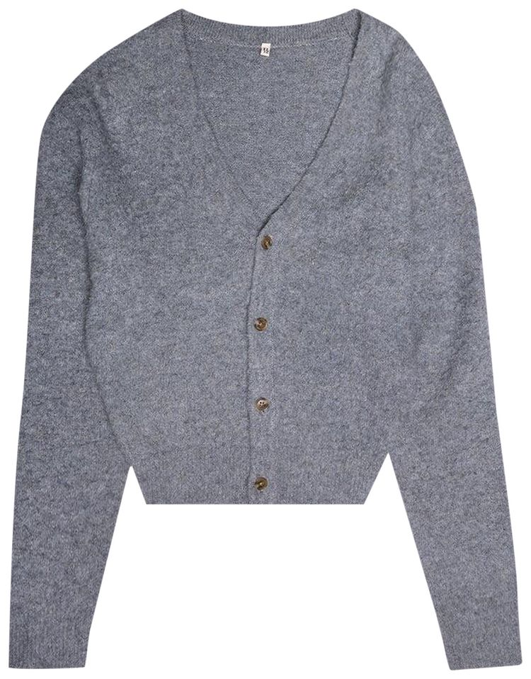 R13 Split Hem Cardigan Light Heather Grey