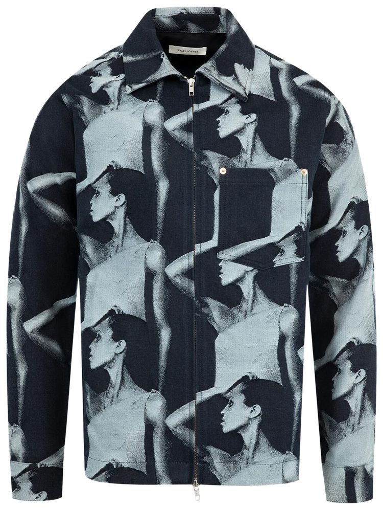 Wales Bonner Jet Zip Jacket Indigo