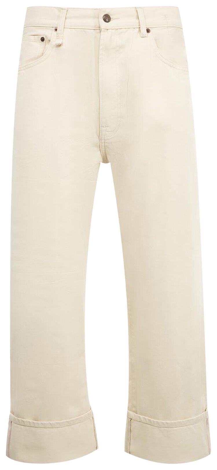 R13 Cuffed X Boyfriend Jean Bone White Selvedge