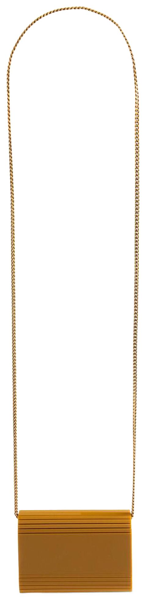Saint Laurent Mini Vicky Plexiglass Bag Golden Hour