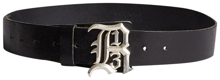R13 Logo Buckle Belt Black
