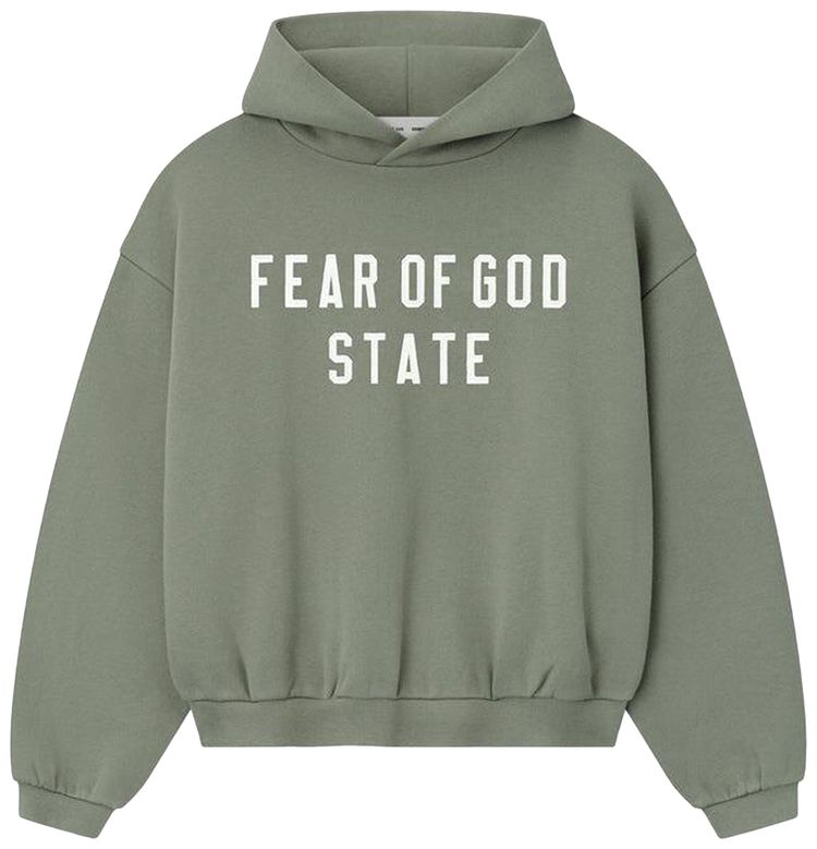 Fear of God Essentials Kids 90s Fit Fleece Hoodie Moss