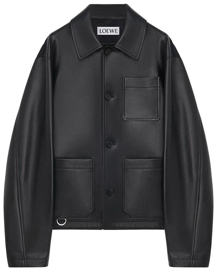 Loewe Nappa Lambskin Workwear Jacket Black