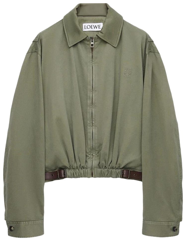 Loewe Belted Jacket Khaki Green