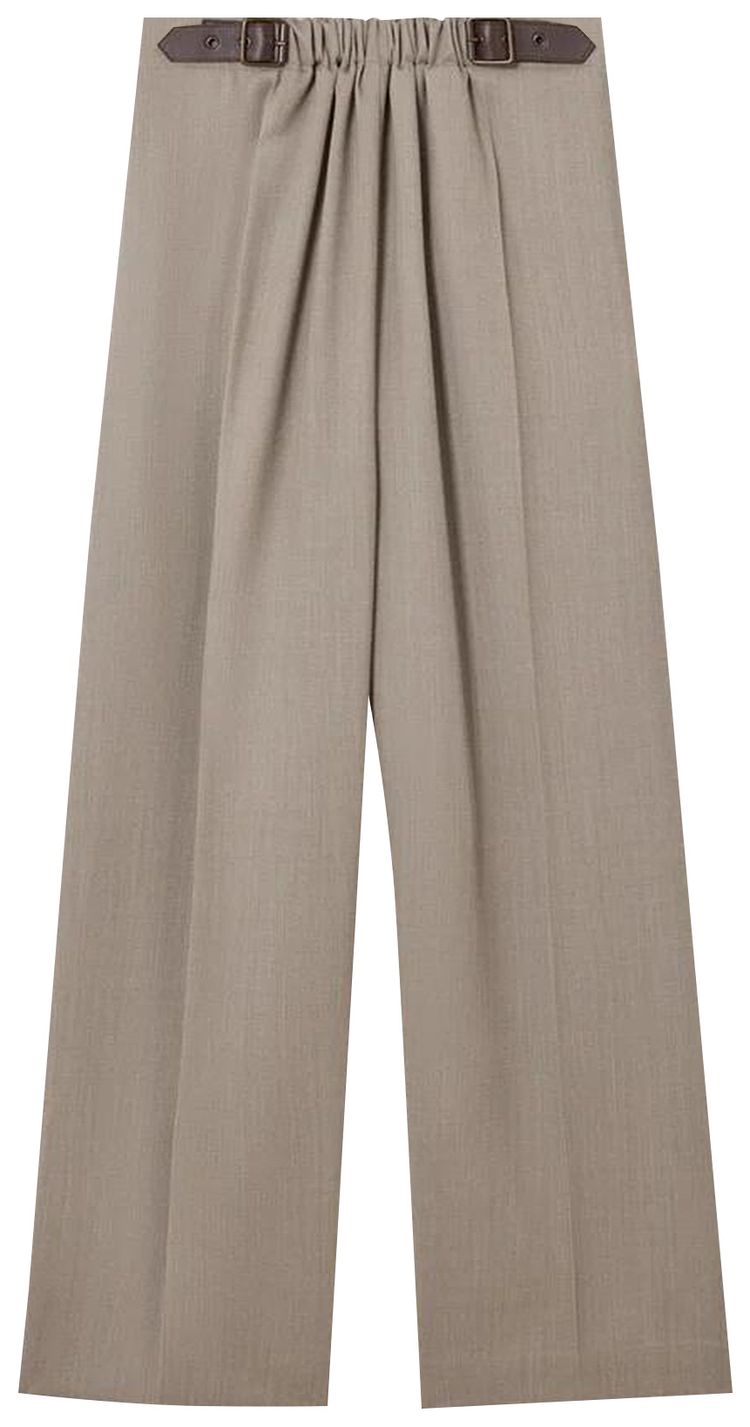 Loewe Belted Trousers Beige Melange