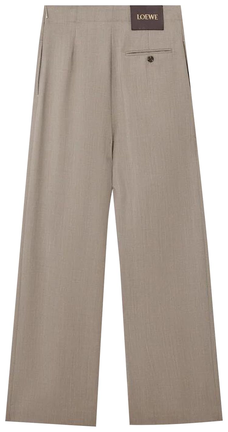 Loewe Belted Trousers Beige Melange