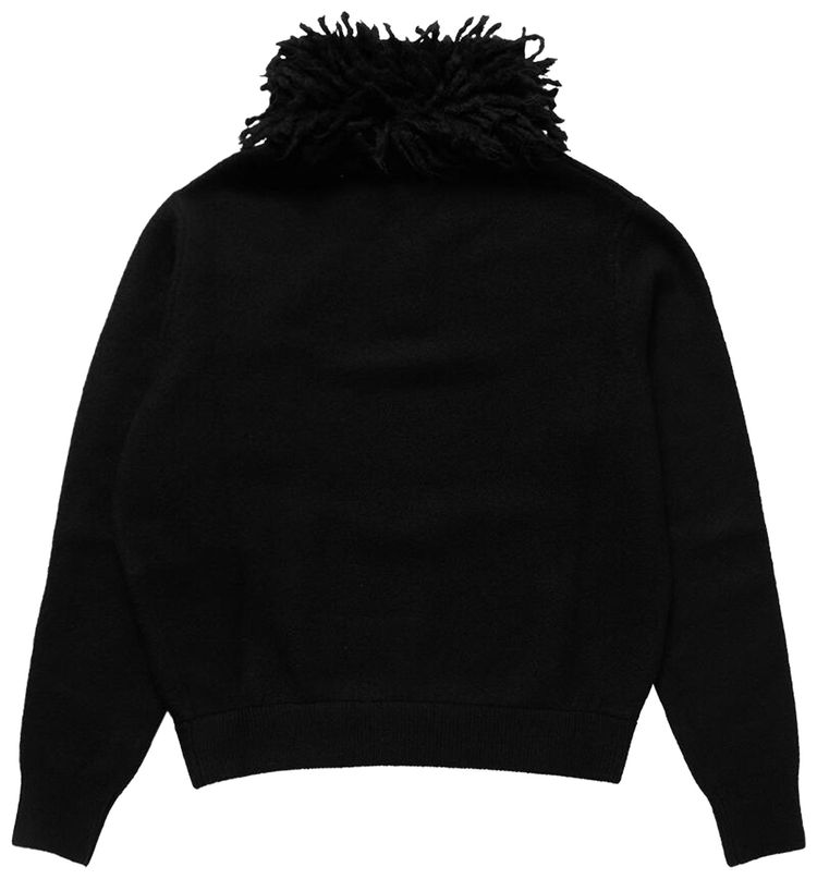 Alexander McQueen Mohair Fringes Sweater Black