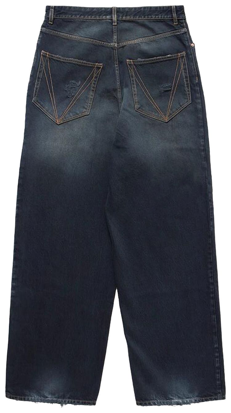 Vetements Distressed Baggy Jeans Blackout
