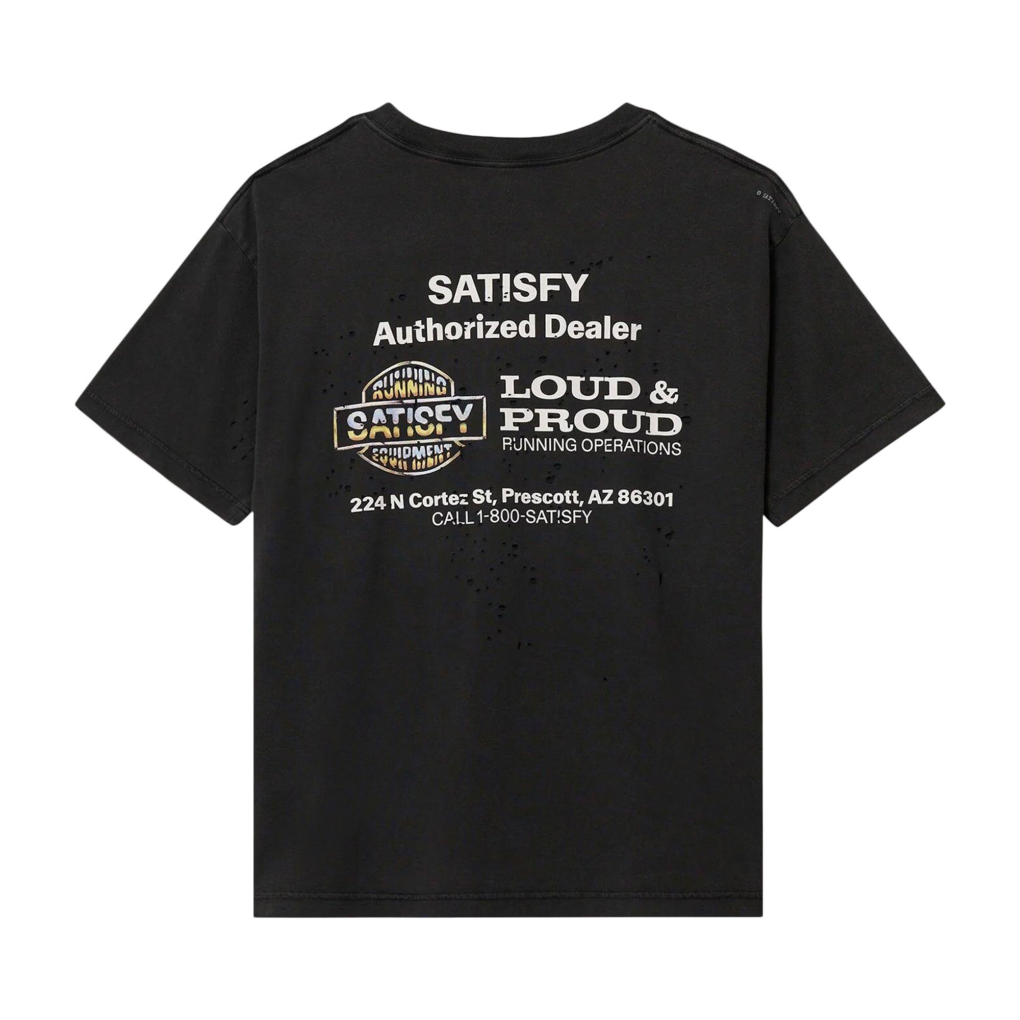 Buy SATISFY MothTech T-Shirt Graphic Logo 'Aged Black' - 11006 AB