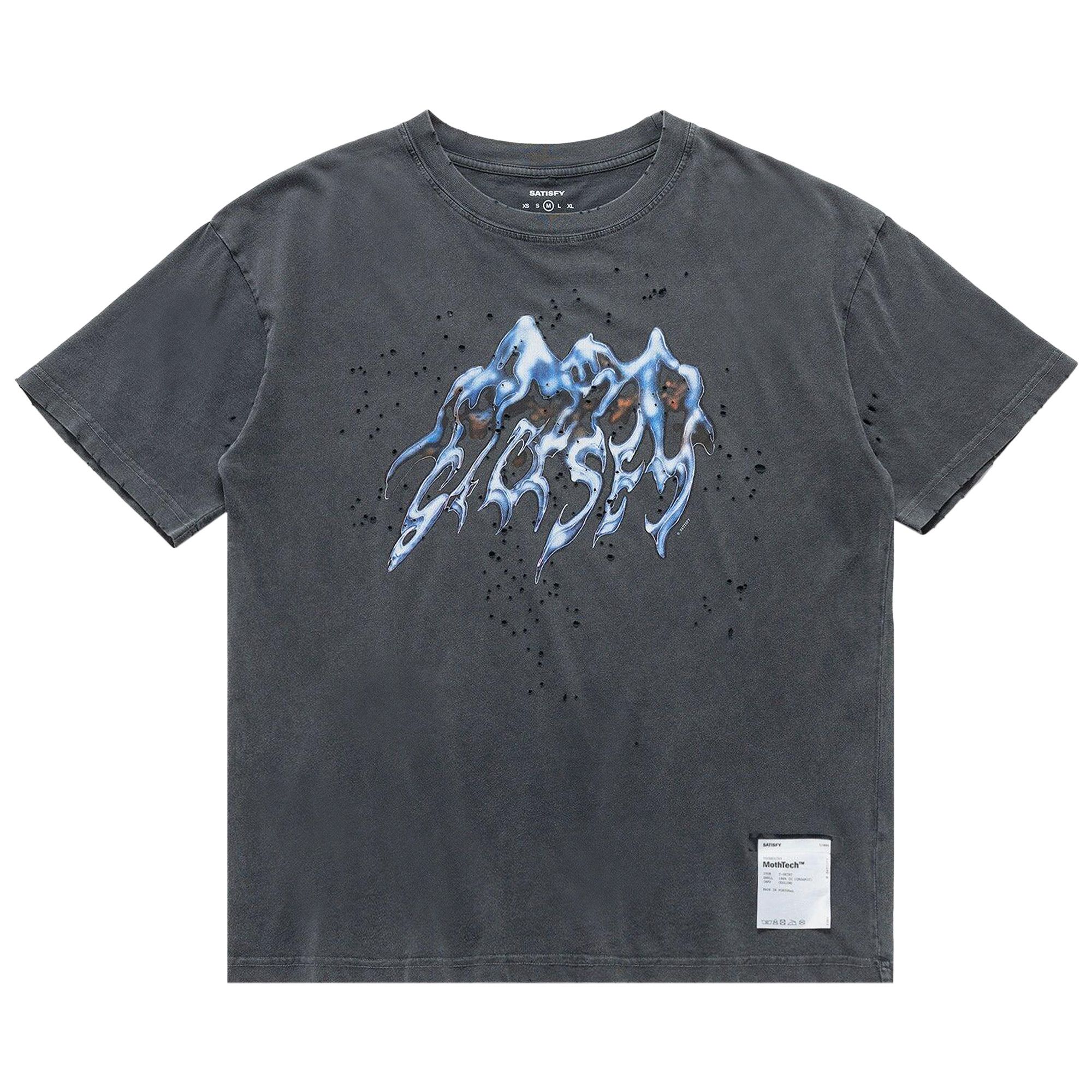 Buy SATISFY MothTech T-Shirt Back Print 'Aged Black' - 11006 AB